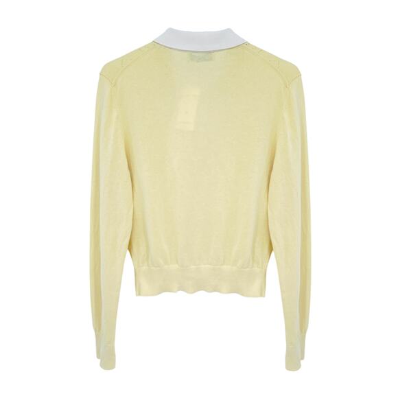 TORY BURCH Heart Pointelle Sweater in Sweet Butter L - Picture 2 of 11